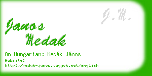 janos medak business card